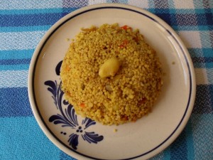 millet com cenoura e açafrão das indias