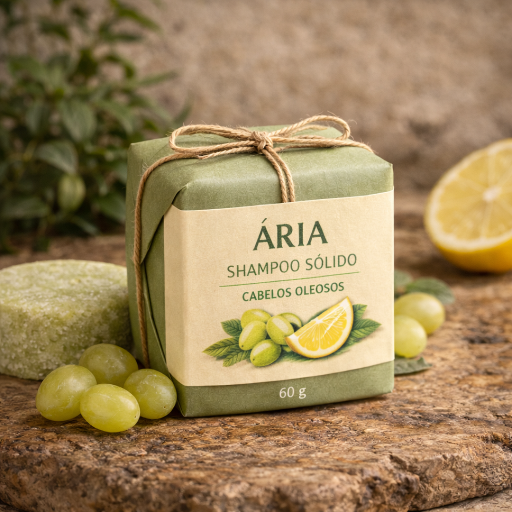 ARIA - shampoo cabelos oleosos. Marca: Receita para Tudo