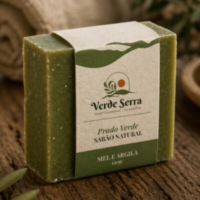Prado Verde - sabão natural de mel e argila -Verde Serra
